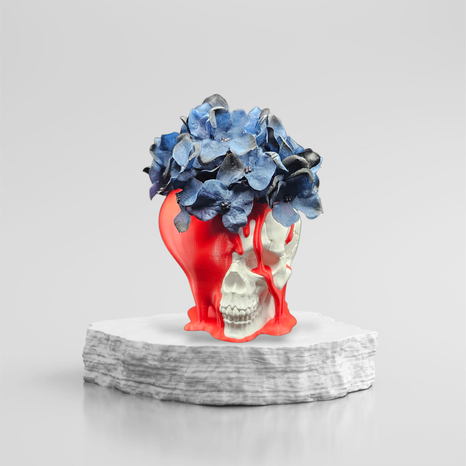 Dual-Sided Skull & Heart Planter | 3D Printed PETG - Love and Decay