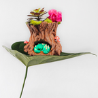 Sleeping Baby Dragon Planter Slumber Stump – 3D Printed in PETG