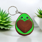 Avocado Heart Fidget Clicker Keychain - 3D Printed