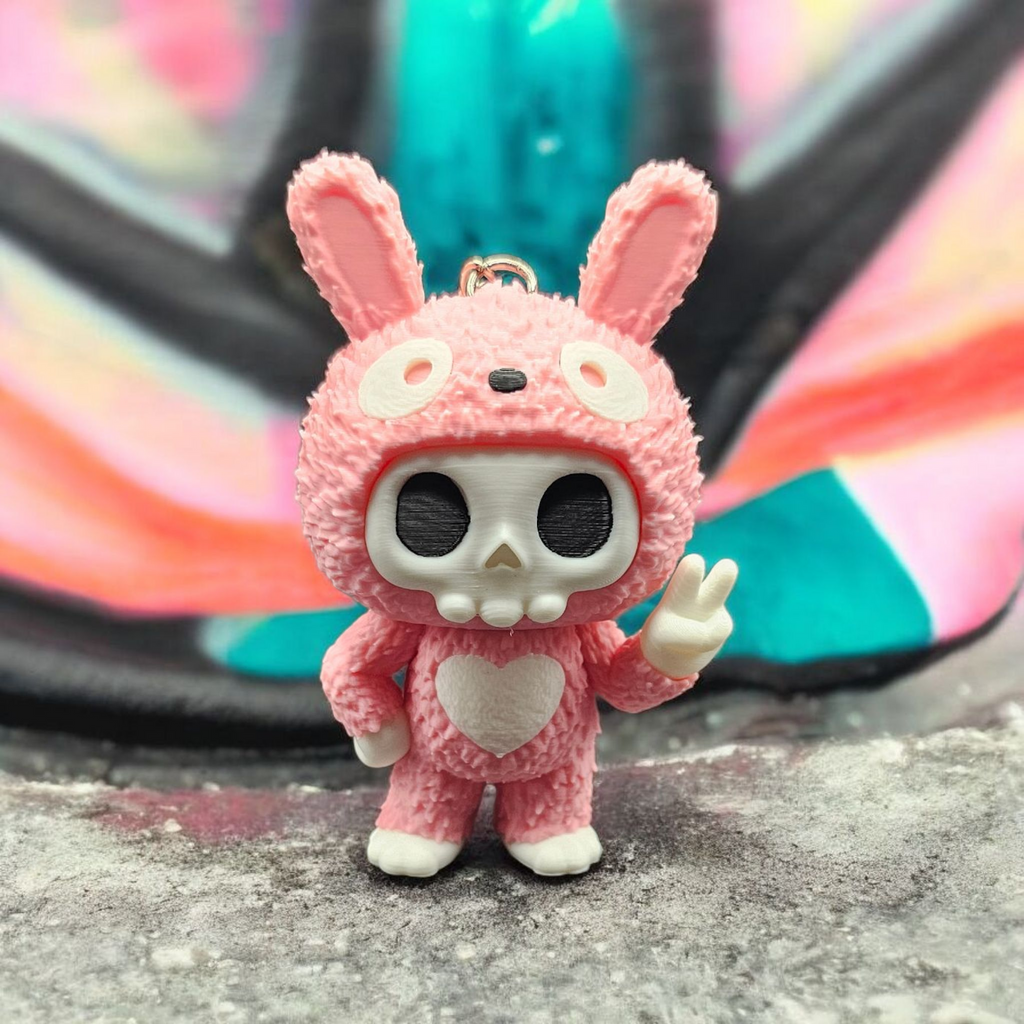 Skeleton in Bunny Rabbit Pajamas/Halloween Costume, Tuff the Skubbie - 3D Printed