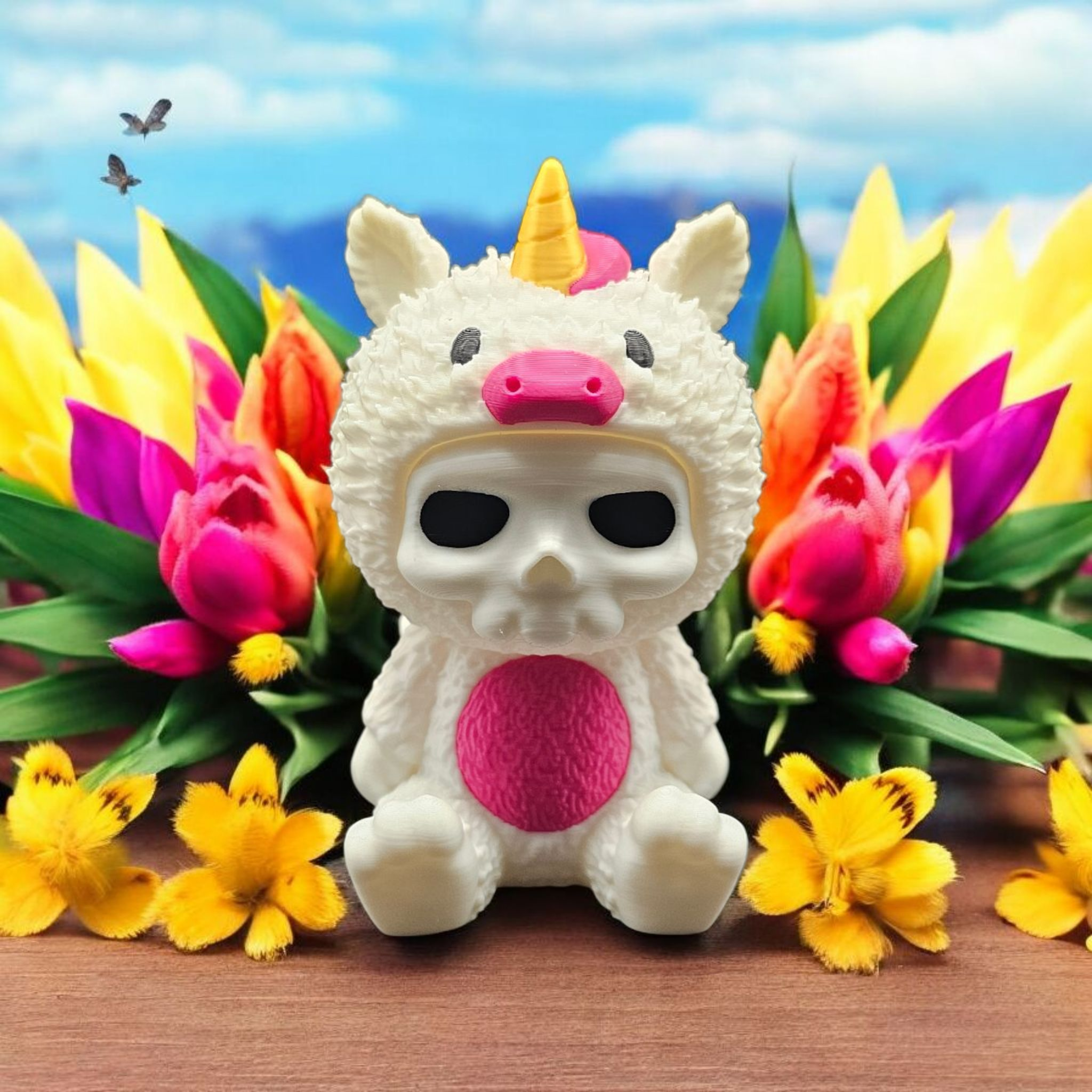 Skeleton in Unicorn Pajamas/Halloween Costume, Unna the Skubbie - 3D Printed