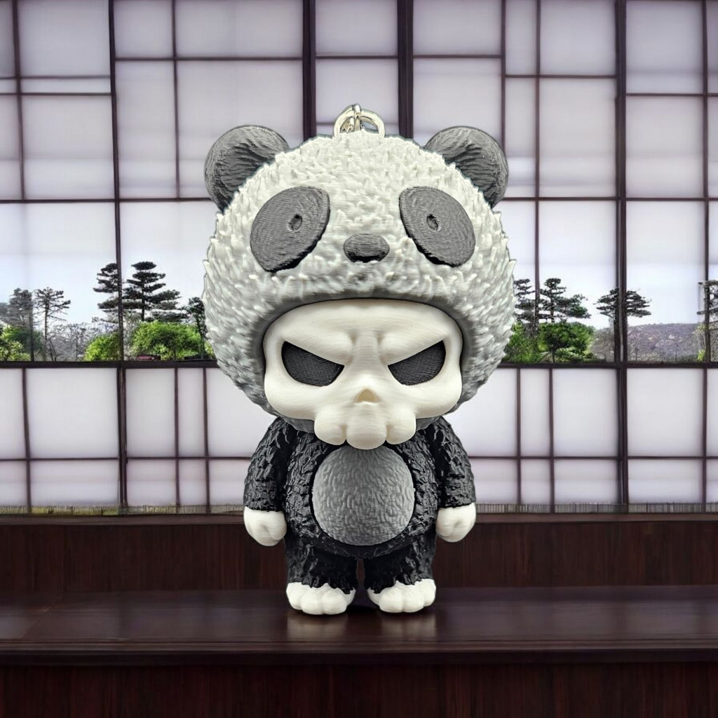 3D Printed Skeleton in Panda Pajamas/Halloween Costume, Babuu the Skubbie
