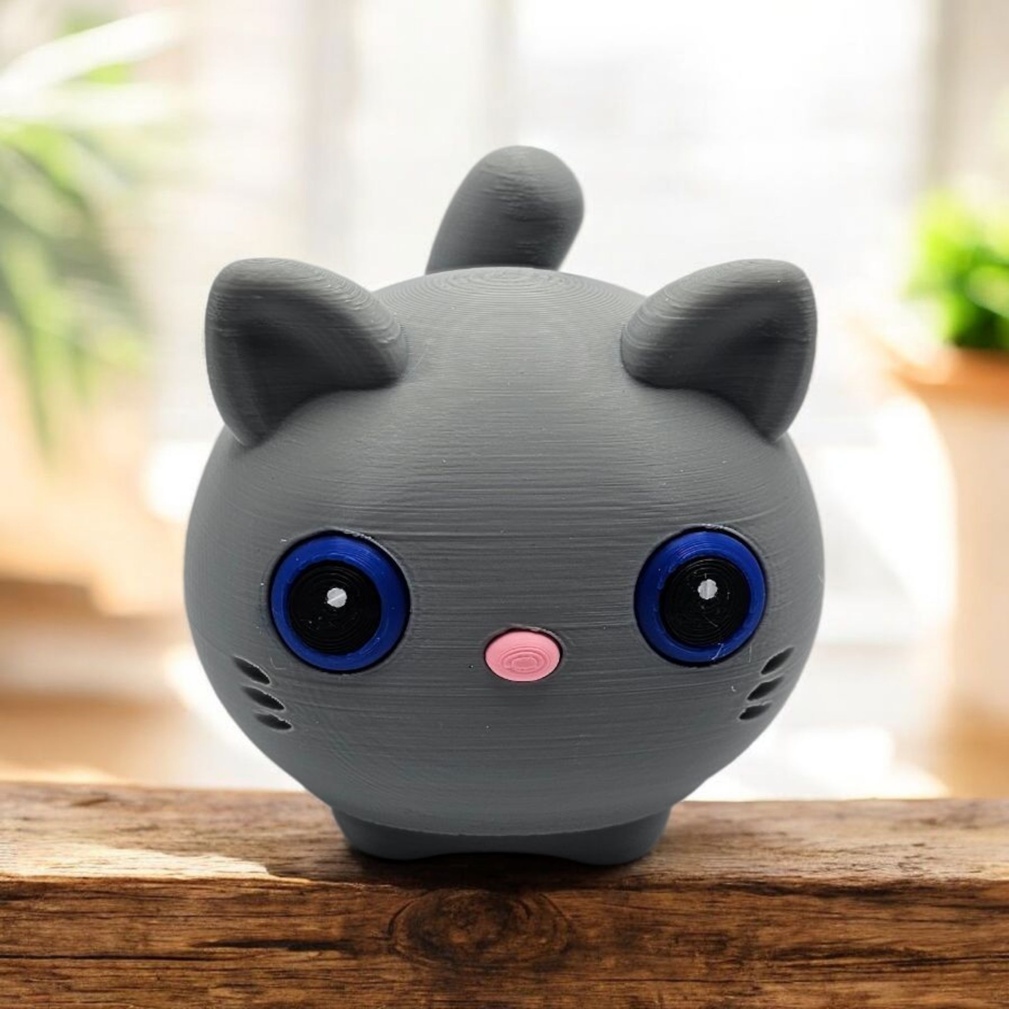 Cat Fidget Clickers | Black or Gray Kitty - 3D Printed