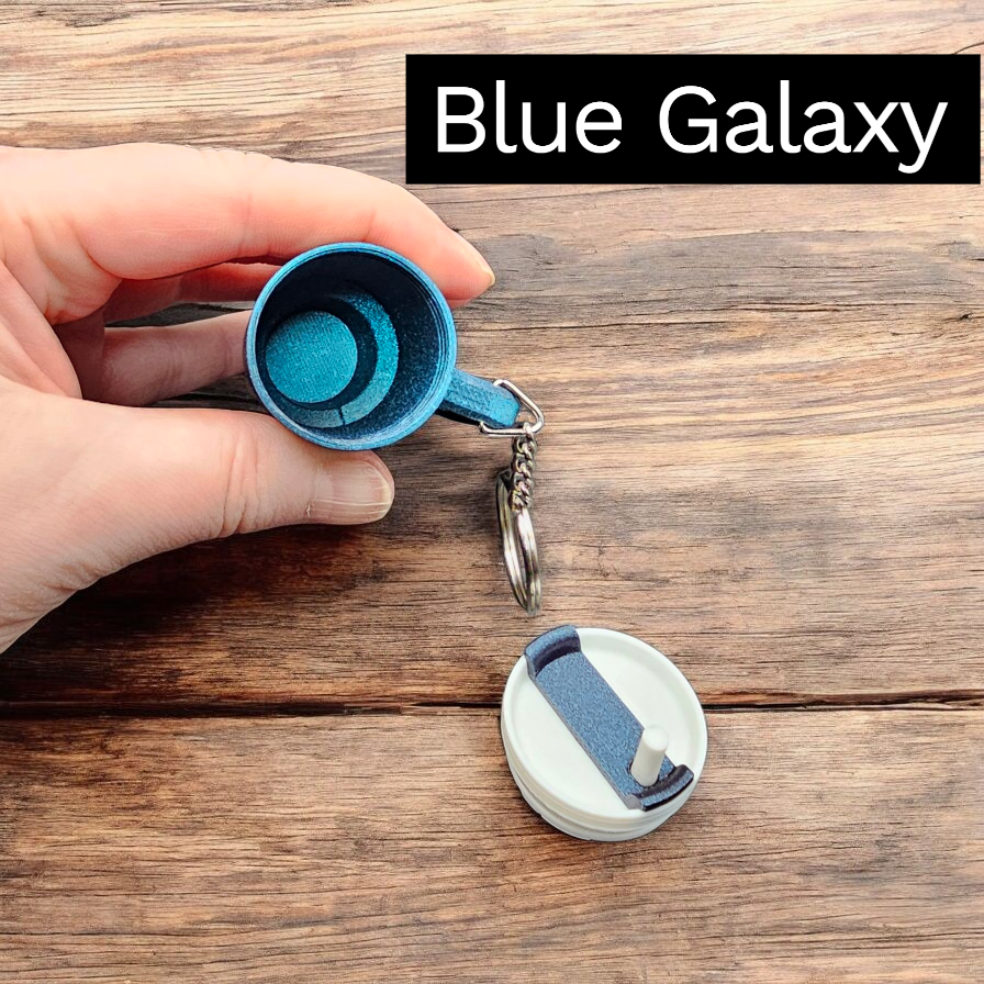 Stanley Style Tumbler Keychain – Removable Lid, Chapstick Holder, Stash Container: 3D Printed