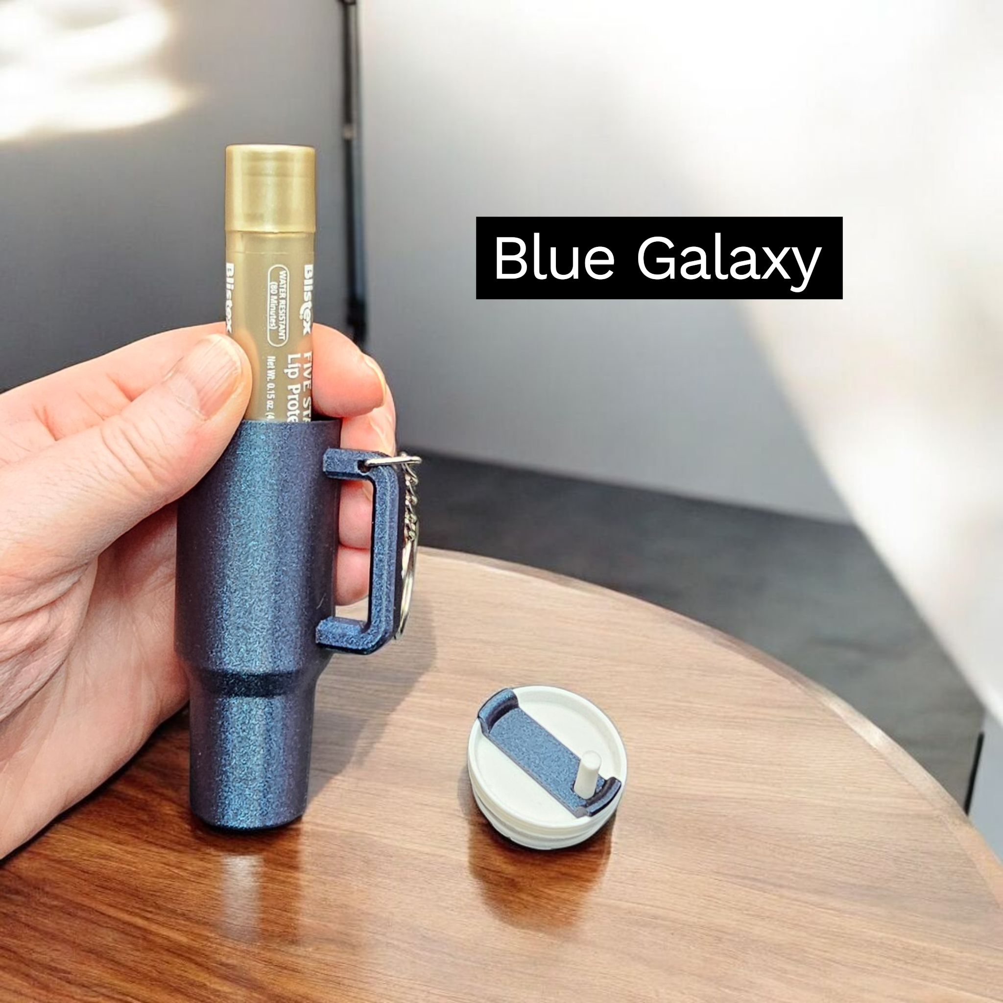 Stanley Style Tumbler Keychain – Removable Lid, Chapstick Holder, Stash Container: 3D Printed