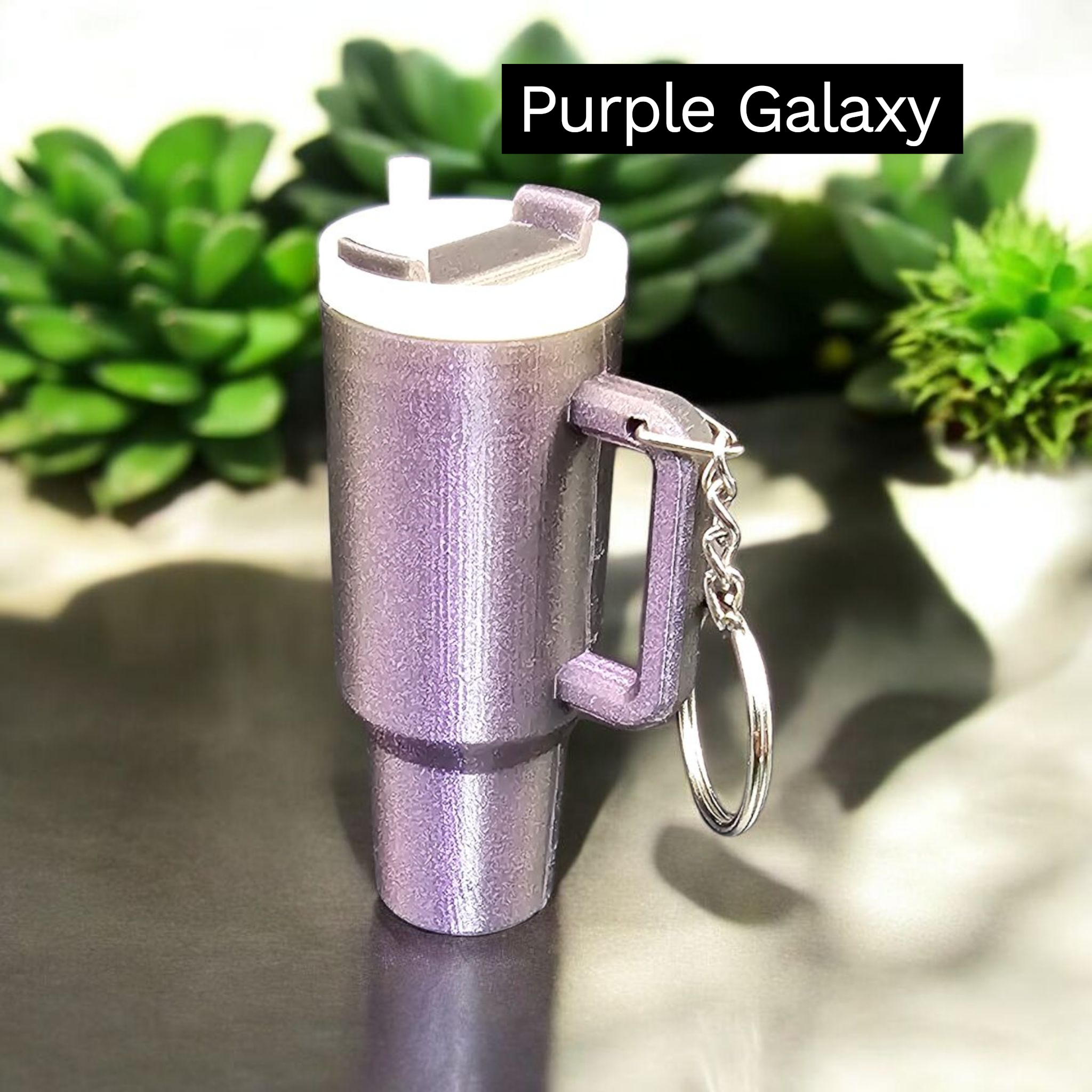 Stanley Style Tumbler Keychain – Removable Lid, Chapstick Holder, Stash Container: 3D Printed