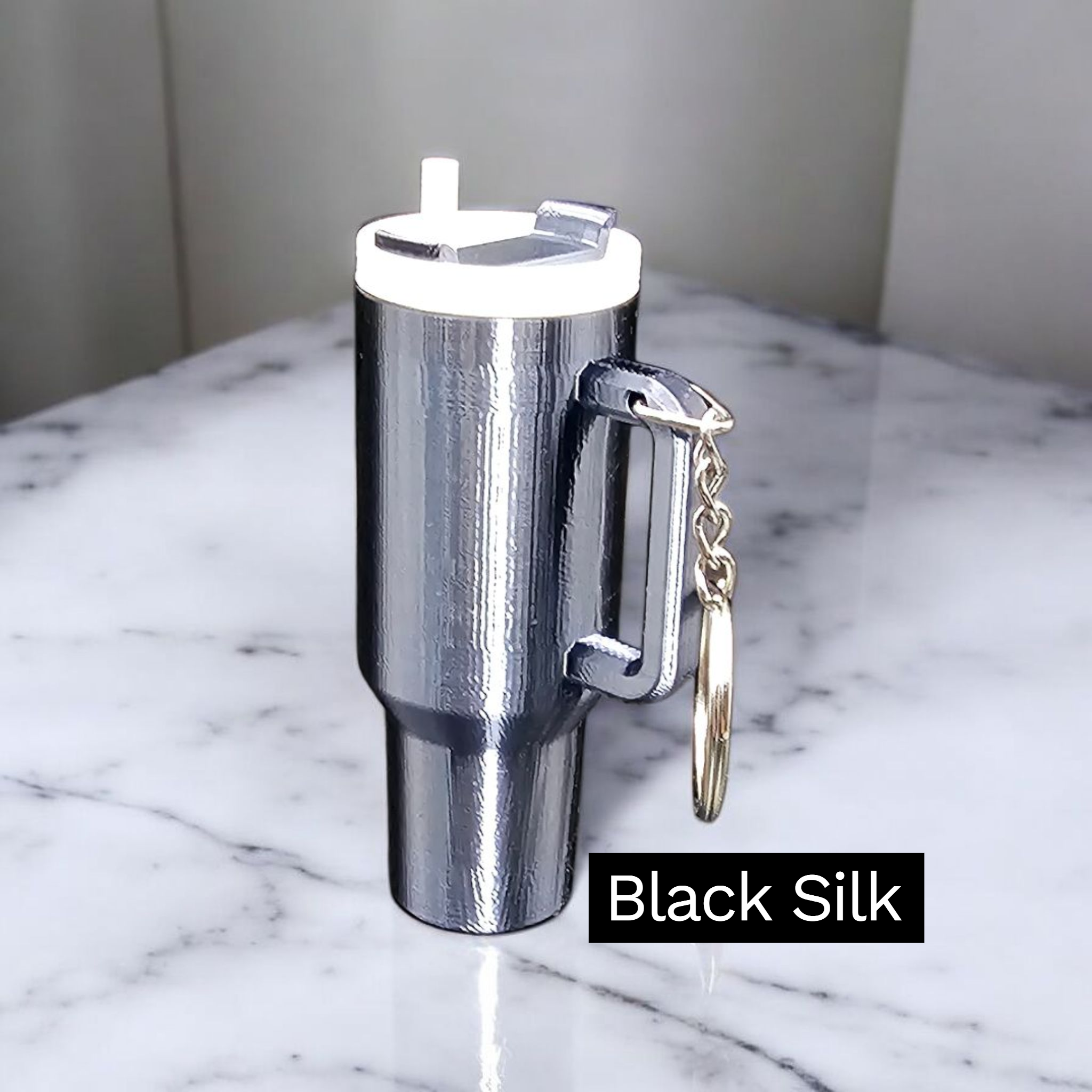 Stanley Style Tumbler Keychain – Removable Lid, Chapstick Holder, Stash Container: 3D Printed