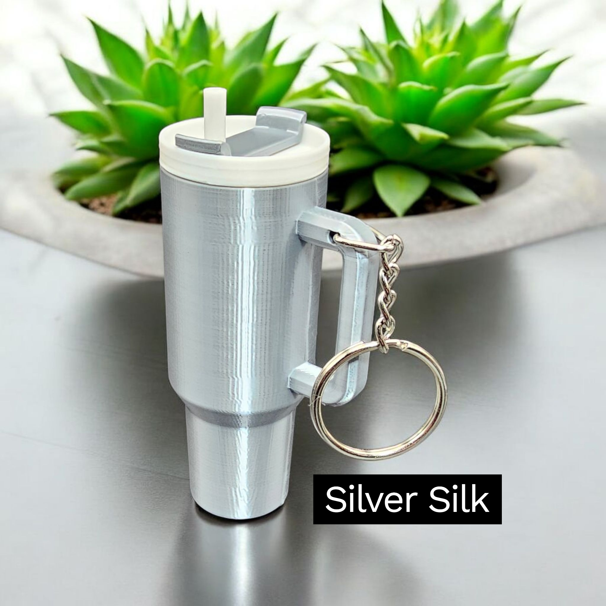 Stanley Style Tumbler Keychain – Removable Lid, Chapstick Holder, Stash Container: 3D Printed