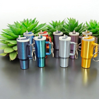 Stanley Style Tumbler Keychain – Removable Lid, Chapstick Holder, Stash Container: 3D Printed