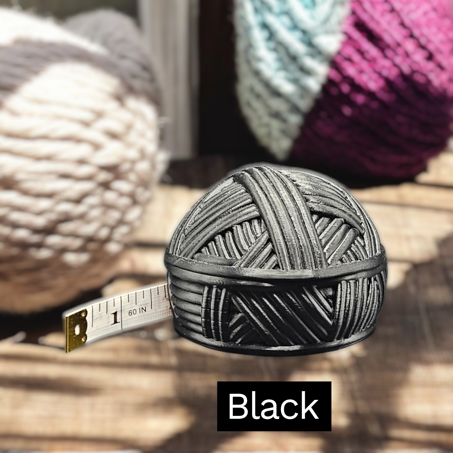 Yarn Ball Measuring Tape Winder - 3D Printed PETG- Includes Soft Tape Measure