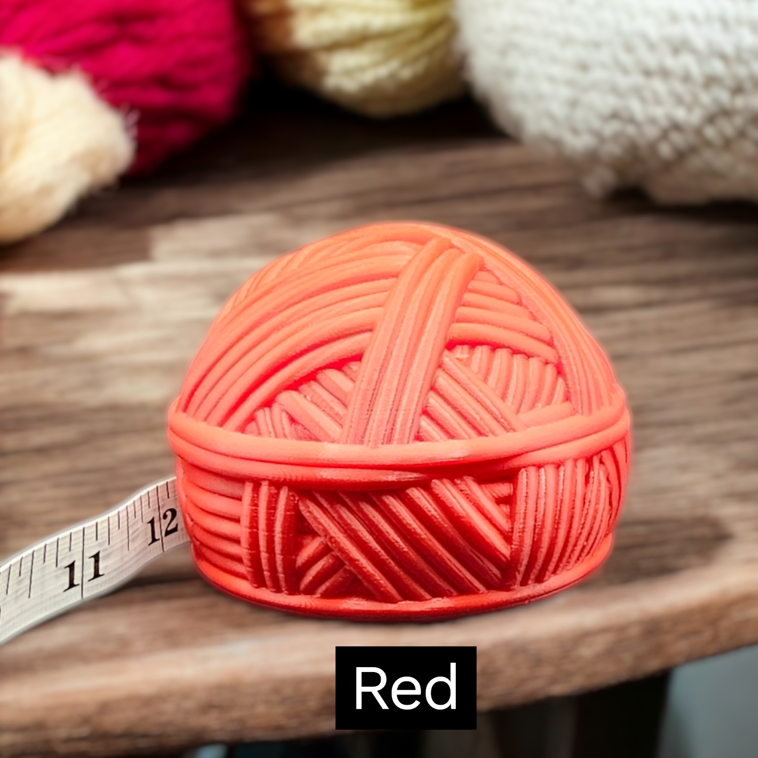 Yarn Ball Measuring Tape Winder - 3D Printed PETG- Includes Soft Tape Measure