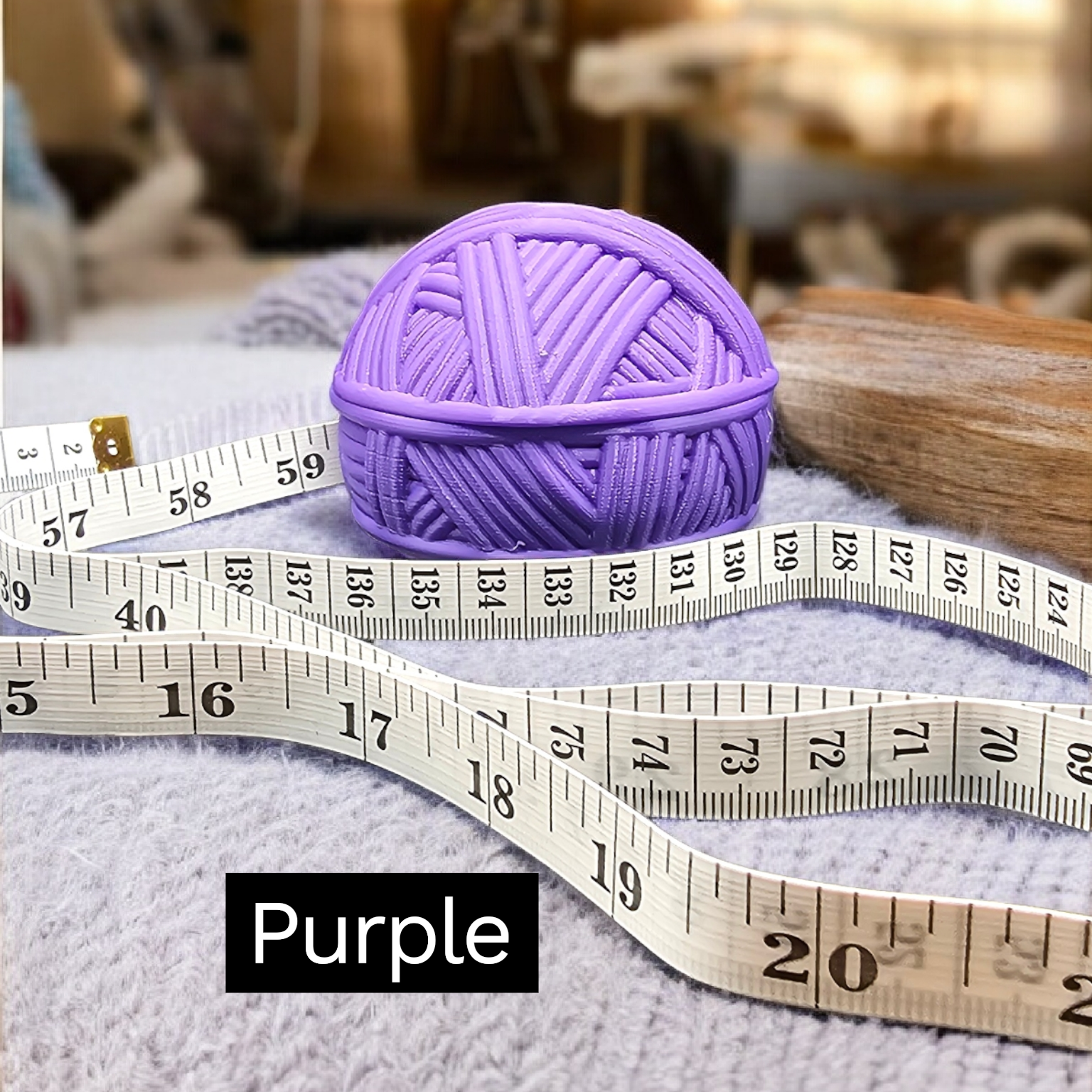 Yarn Ball Measuring Tape Winder - 3D Printed PETG- Includes Soft Tape Measure