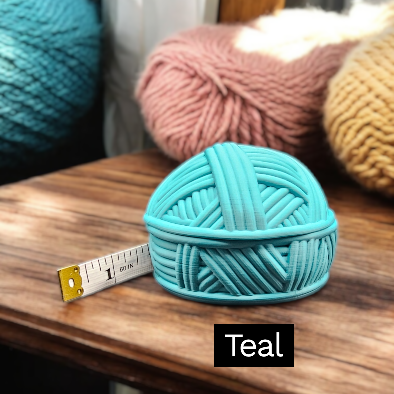 Yarn Ball Measuring Tape Winder - 3D Printed PETG- Includes Soft Tape Measure
