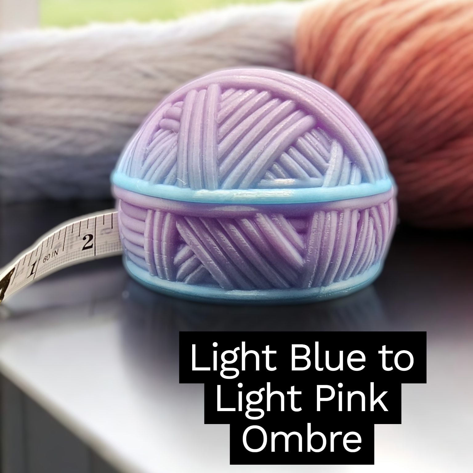 Yarn Ball Measuring Tape Winder - 3D Printed PETG- Includes Soft Tape Measure