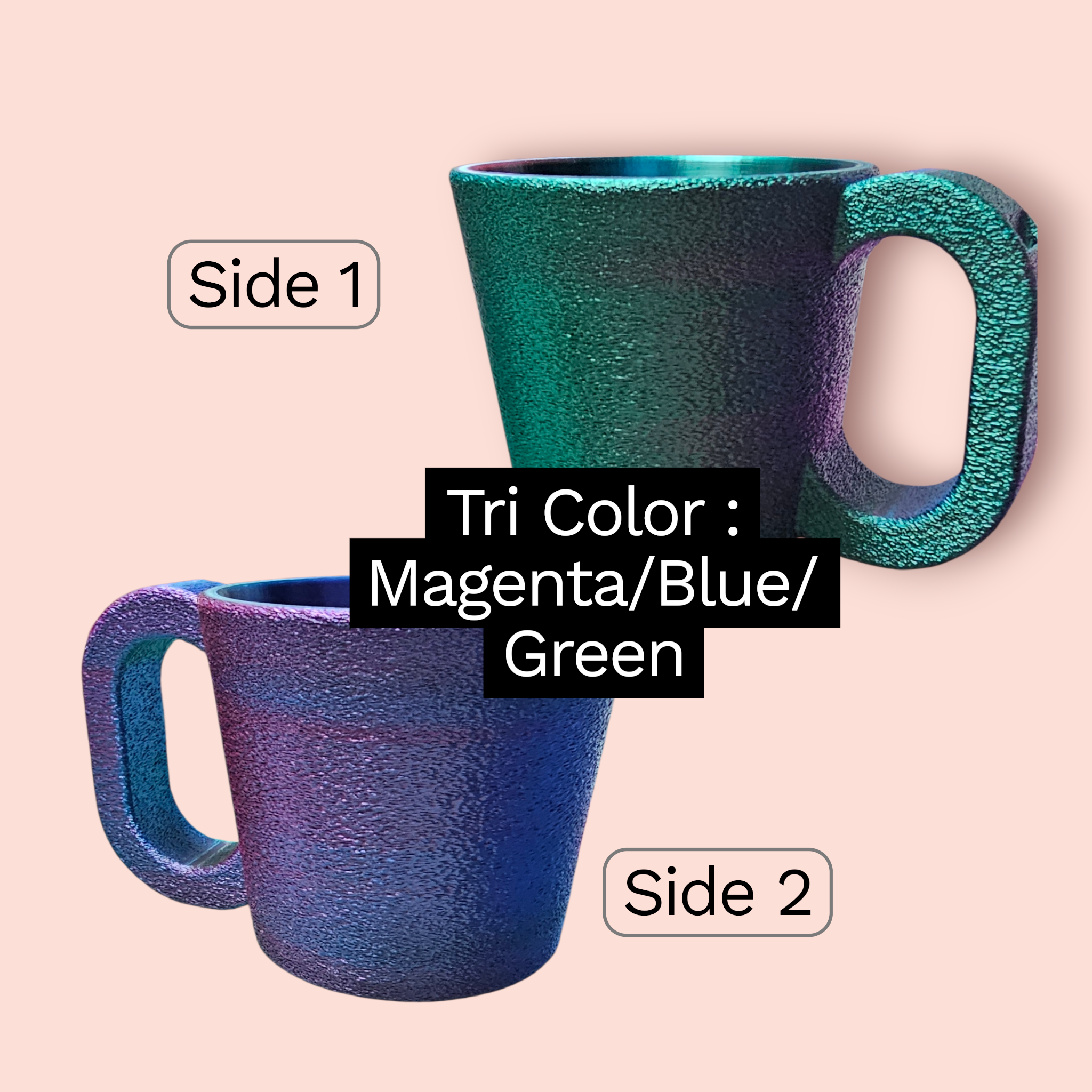 Pint Ice Cream Holder Mug Style with Spoon Holder -3D Printed