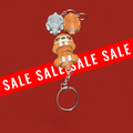 Flexi Pet, Sloth, Cat, and Elephant Keychains 3 PACK - 3 Printed
