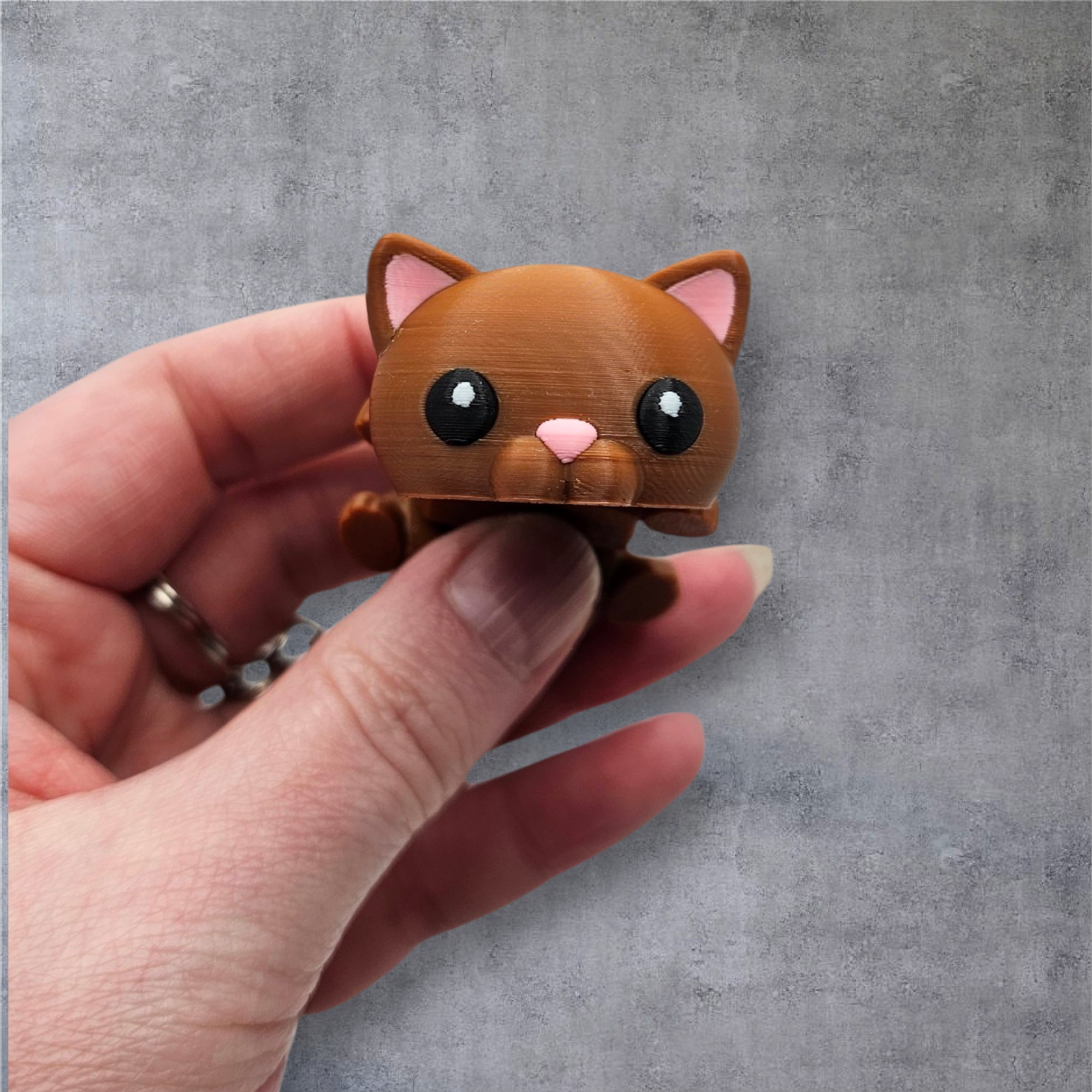 Flexi Pet, Sloth, Cat, and Elephant Keychains 3 PACK - 3 Printed