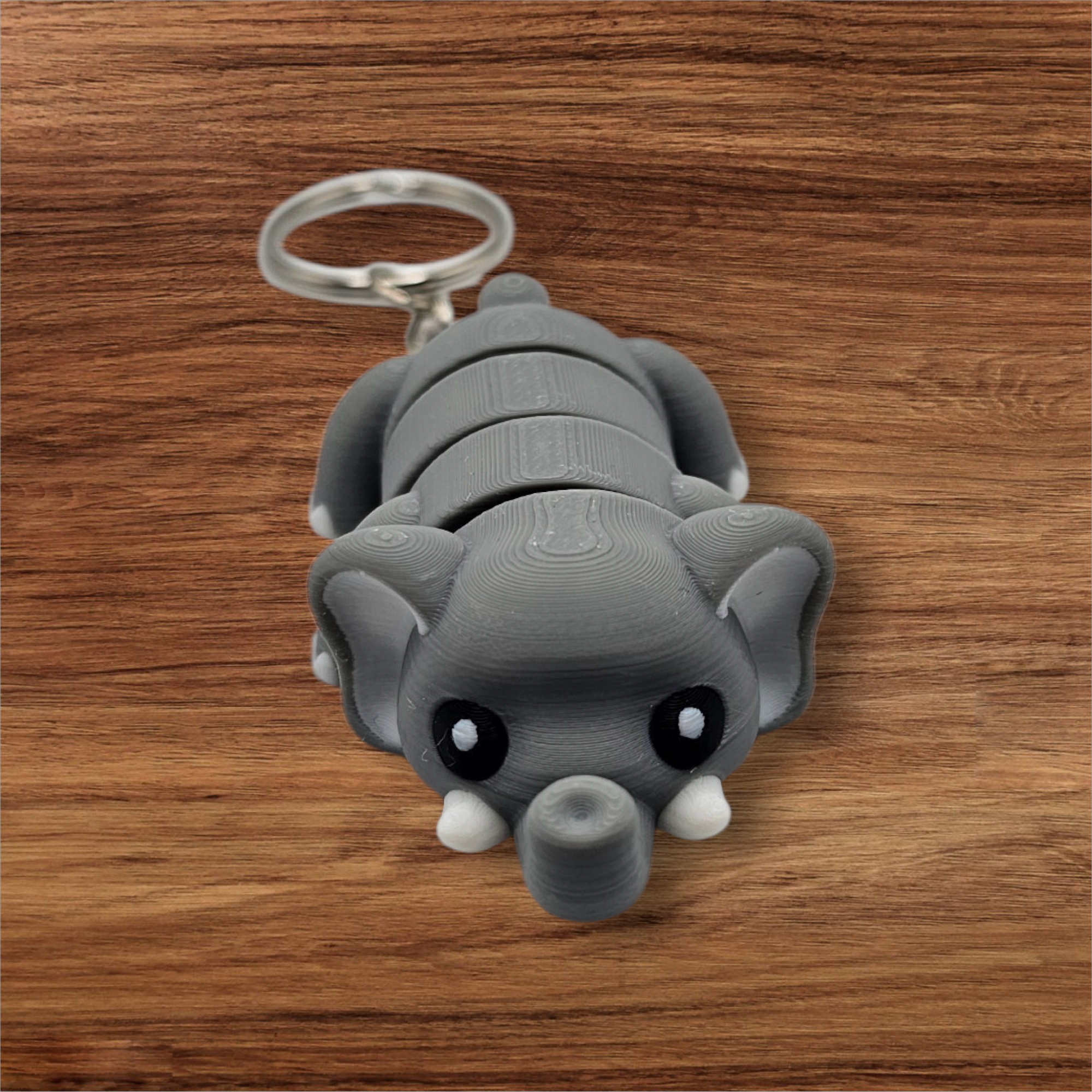Flexi Pet, Sloth, Cat, and Elephant Keychains 3 PACK - 3 Printed