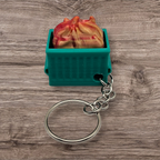 Happy Little Dumpster Fire Fidget Clicker Keychain - 3 Printed Bag charm/ Backpack Accessory