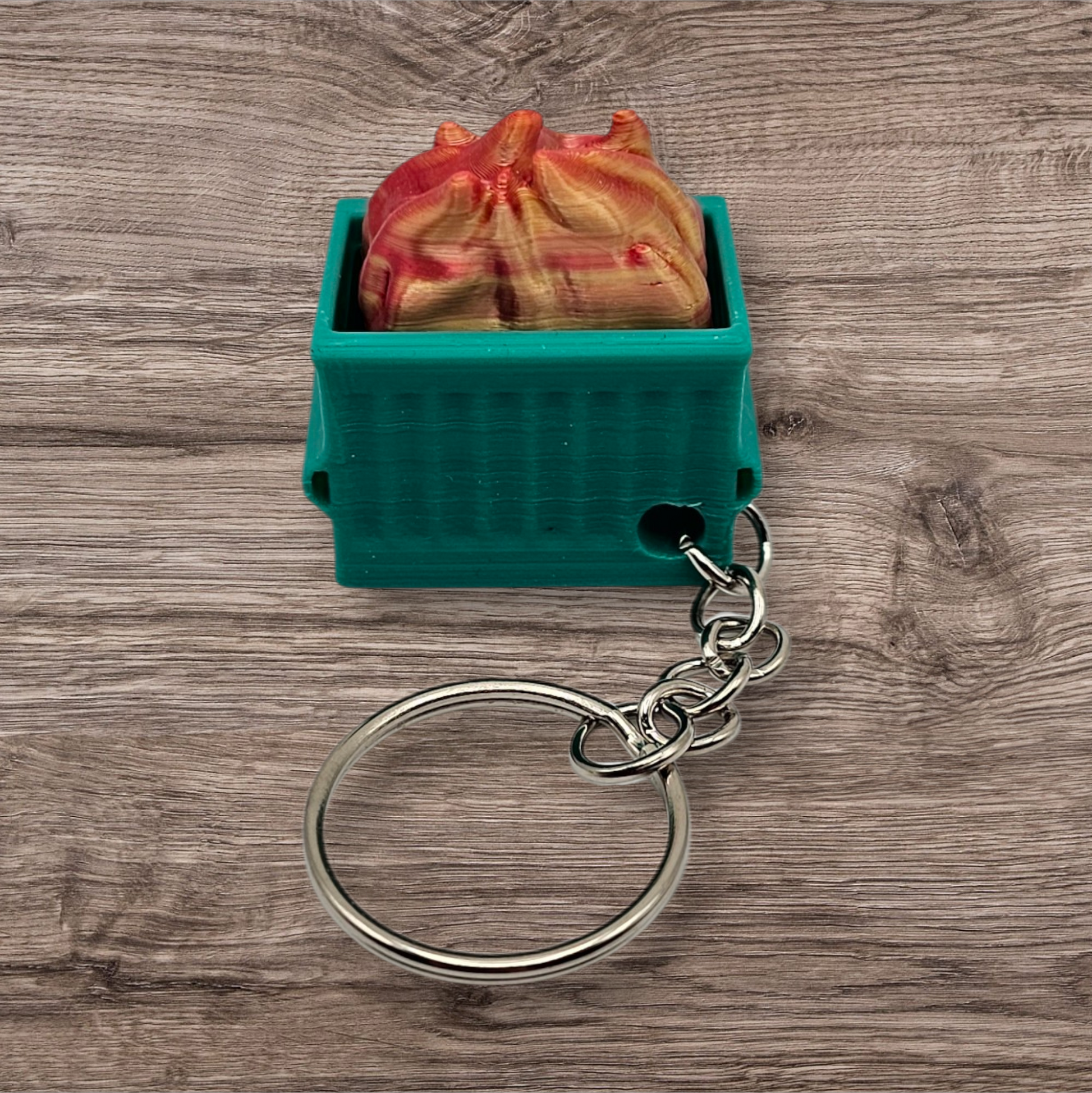 3 Printed Happy Little Dumpster Fire Fidget Clicker Keychain - Bag charm/ Backpack Accessory