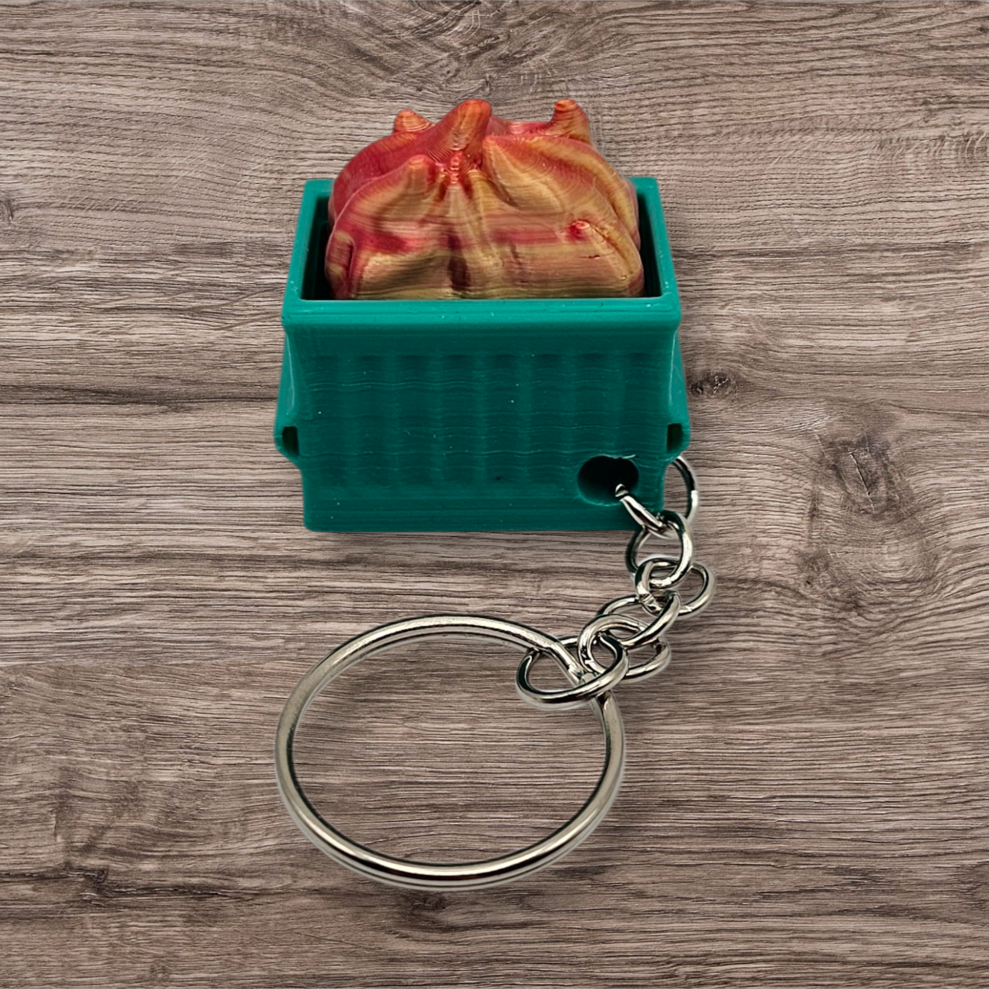 Happy Little Dumpster Fire Fidget Clicker Keychain - 3 Printed Bag charm/ Backpack Accessory