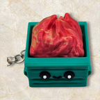 Happy Little Dumpster Fire Fidget Clicker Keychain - 3 Printed Bag charm/ Backpack Accessory