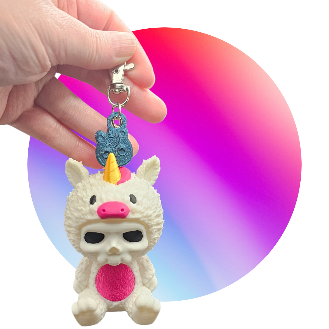 Skeleton in Unicorn Pajamas/Halloween Costume, Unna the Skubbie - 3D Printed