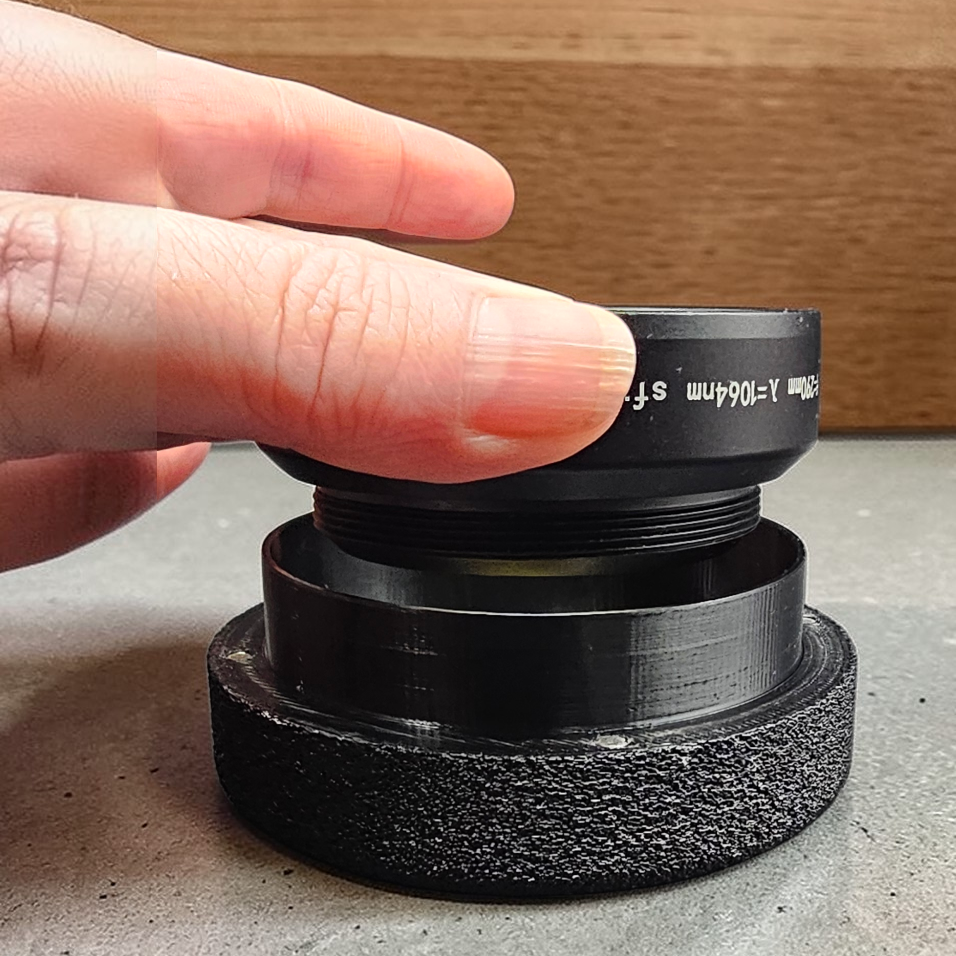 Laser Lens Storage Case – Magnetic Closure, 3 D Printed Durable PETG - Designed After Commarker B4 60W Fiber Laser