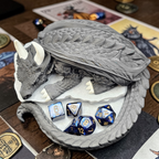 Sleeping Dragon Dice Holder – Nap Twenty - D and D/Tabletop Gaming Accessory - Gift for RPG Gamers - 3D Printed