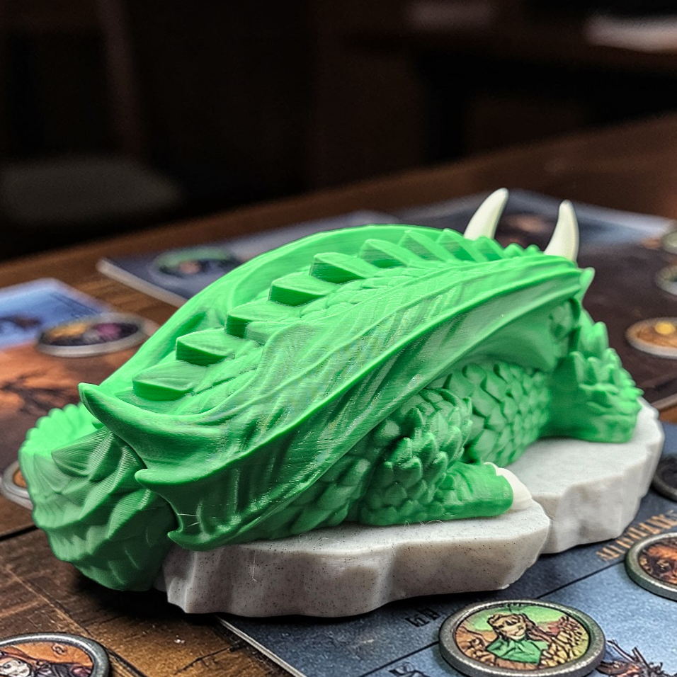 Sleeping Dragon Dice Holder – Nap Twenty - D and D/Tabletop Gaming Accessory - Gift for RPG Gamers - 3D Printed