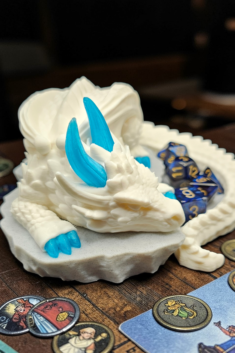 Sleeping Dragon Dice Holder – Nap Twenty - D and D/Tabletop Gaming Accessory - Gift for RPG Gamers - 3D Printed