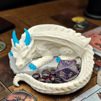 Sleeping Dragon Dice Holder – Nap Twenty - D and D/Tabletop Gaming Accessory - Gift for RPG Gamers - 3D Printed