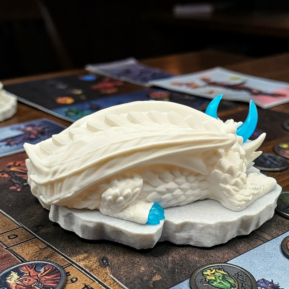Sleeping Dragon Dice Holder – Nap Twenty - D and D/Tabletop Gaming Accessory - Gift for RPG Gamers - 3D Printed
