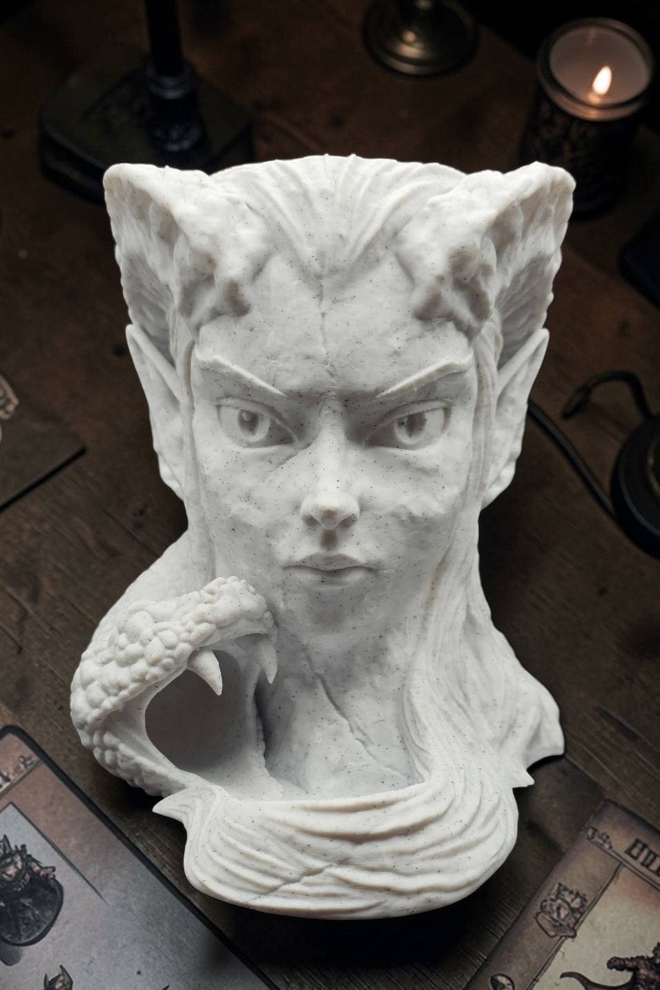 Elven Dice Tower & Drink Holder – 3D Printed PETG - Infernal Gambit