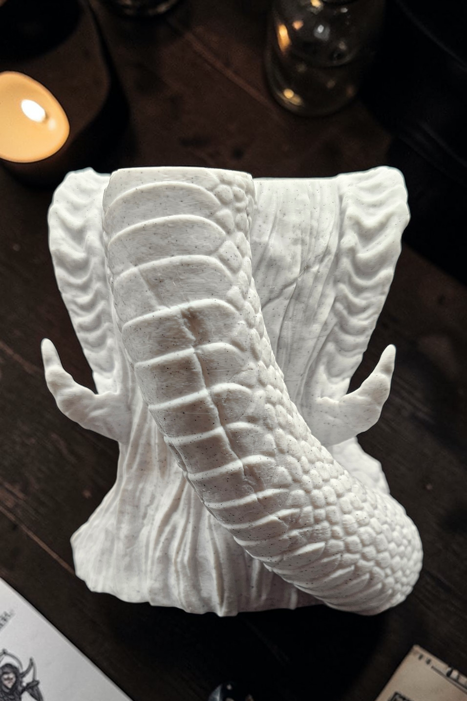 Elven Dice Tower & Drink Holder – 3D Printed PETG - Infernal Gambit
