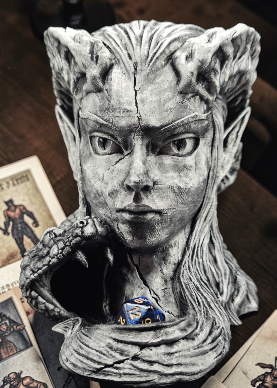 Elven Dice Tower & Drink Holder – 3D Printed PETG - Infernal Gambit