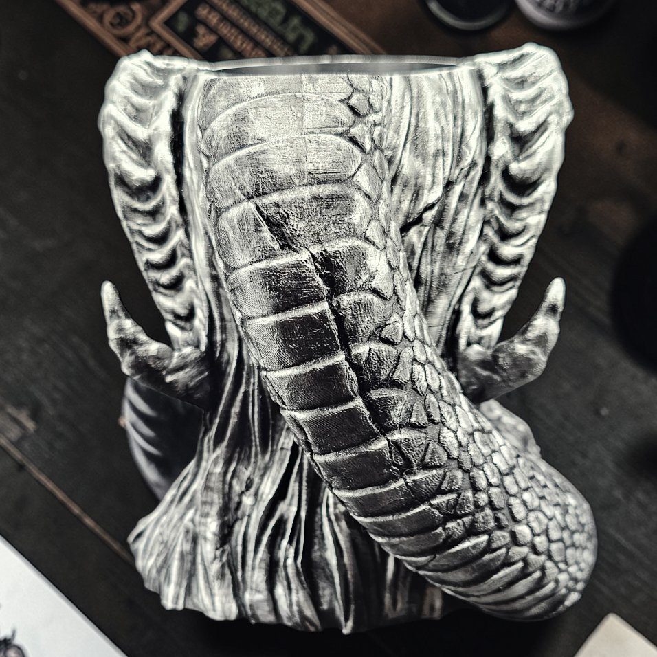 Elven Dice Tower & Drink Holder – 3D Printed PETG - Infernal Gambit