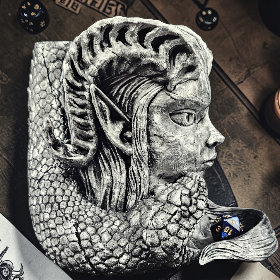 Elven Dice Tower & Drink Holder – 3D Printed PETG - Infernal Gambit