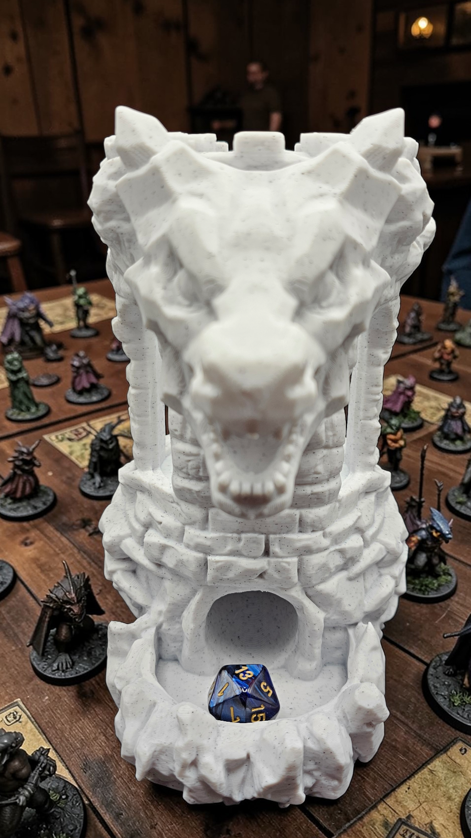 Dragon/Castle Dice Tower & Drink Holder - 3D Printed PETG
