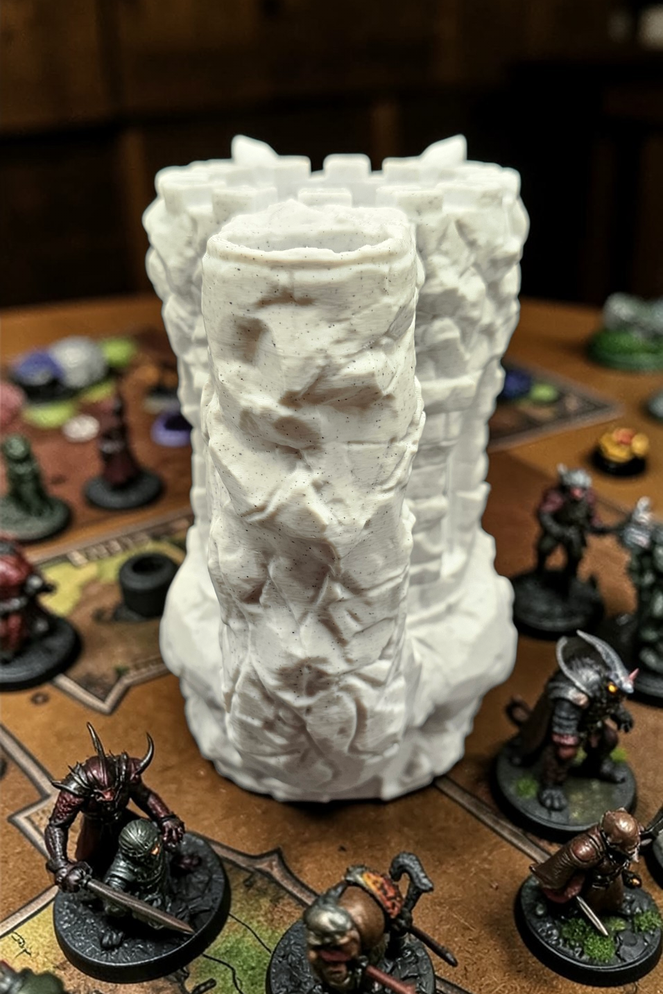 Dragon/Castle Dice Tower & Drink Holder - 3D Printed PETG