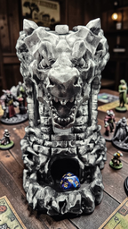 Dragon/Castle Dice Tower & Drink Holder - 3D Printed PETG