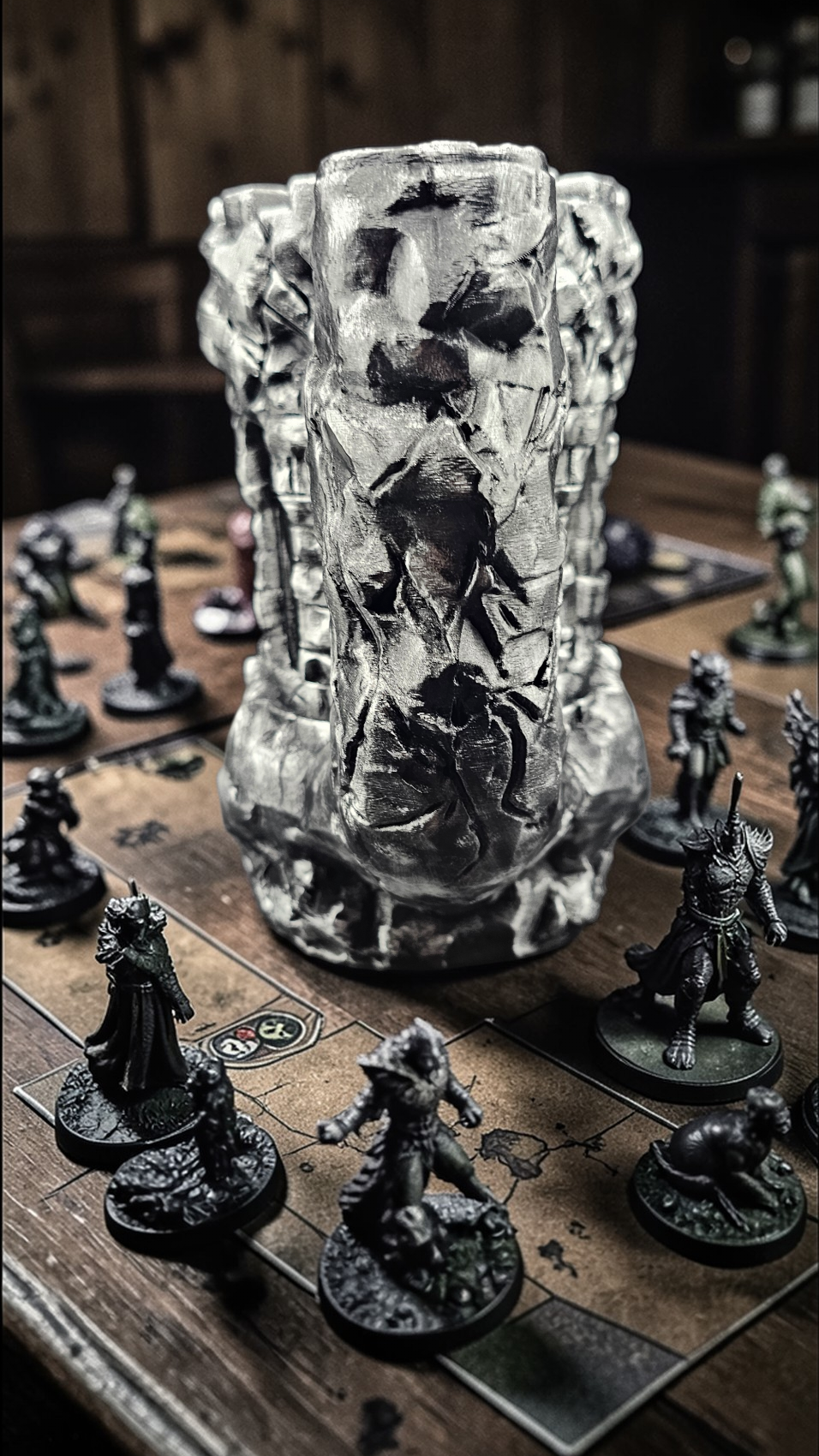Dragon/Castle Dice Tower & Drink Holder - 3D Printed PETG