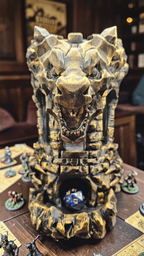Dragon/Castle Dice Tower & Drink Holder - 3D Printed PETG