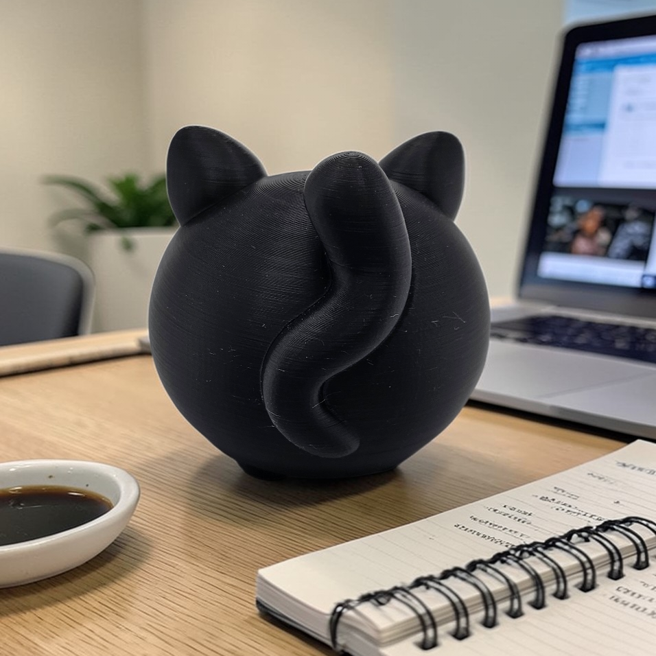 Cat Fidget Clickers | Black or Gray Kitty - 3D Printed