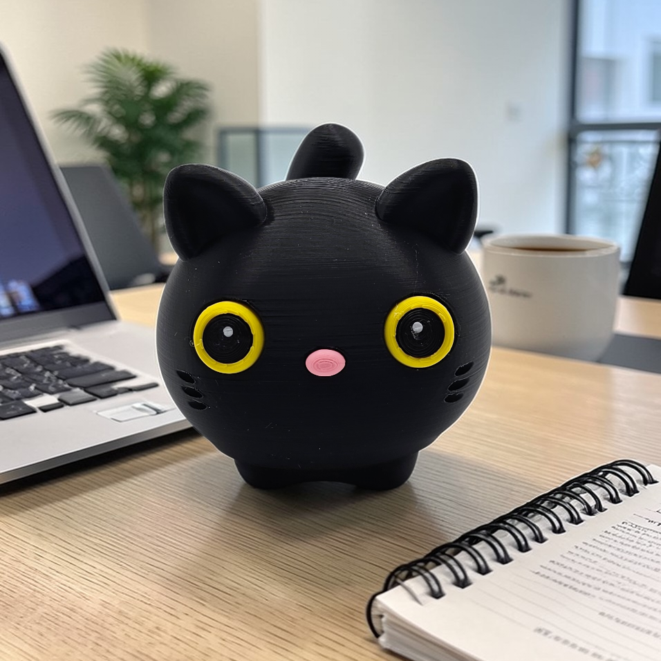 Cat Fidget Clickers | Black or Gray Kitty - 3D Printed