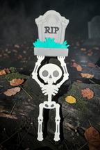 Skeleton & Tombstone Bookmark - 3D Printed