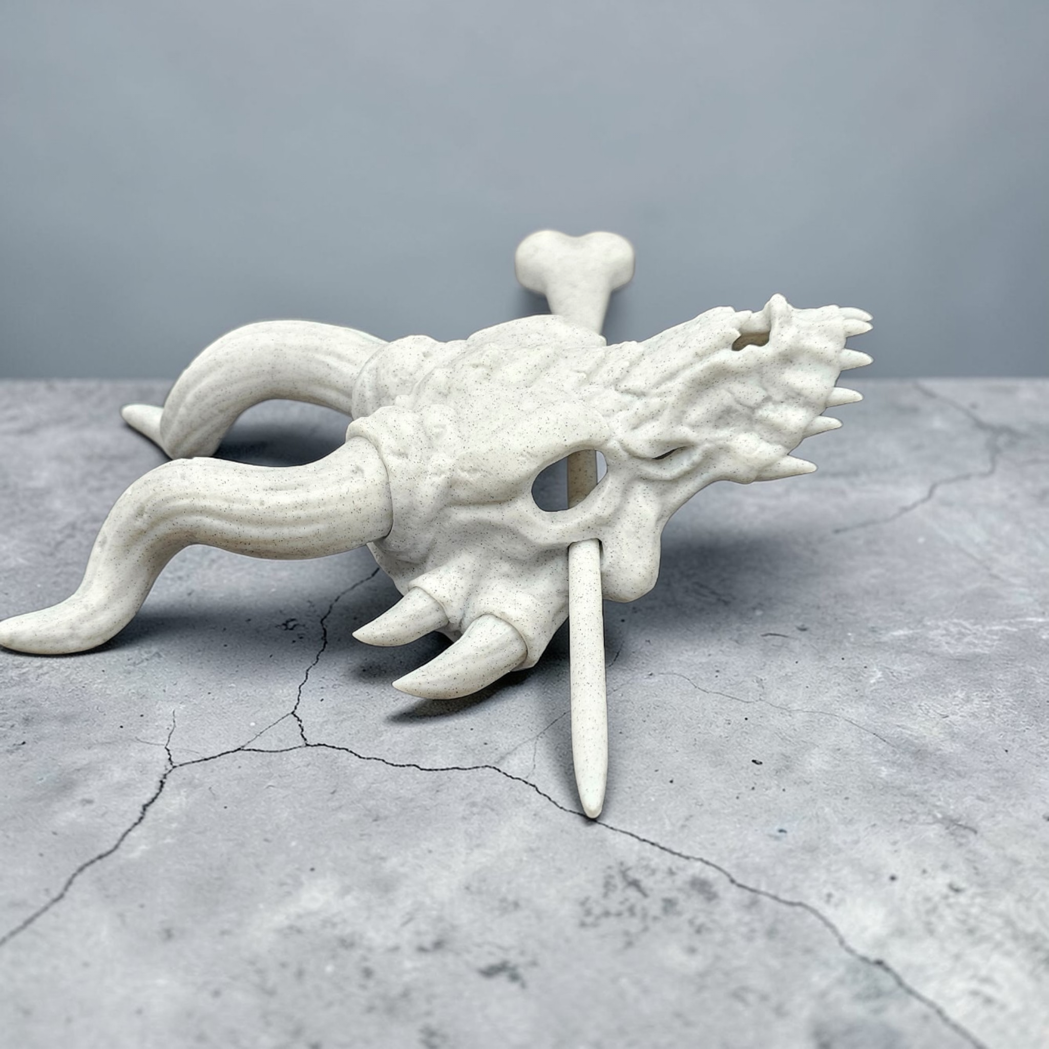 Bone Dragon Skull Hair Pin - 3D Printed