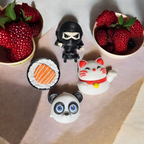 Panda, Ninja, Sushi, and Lucky Cat Chopstick Helper - Pack of 4 - 3D Printed