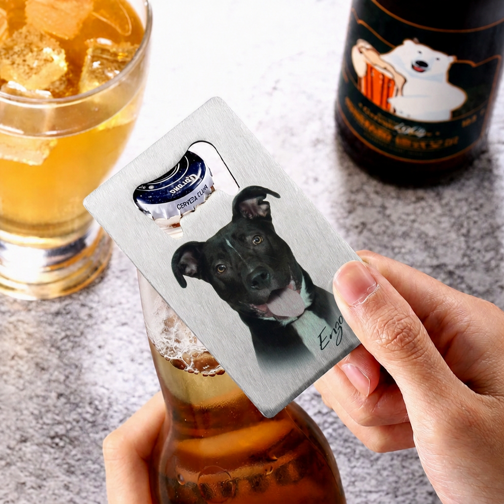 Custom Printed Bottle Opener Card - Personalized Wallet Size | Upload Your Own Image