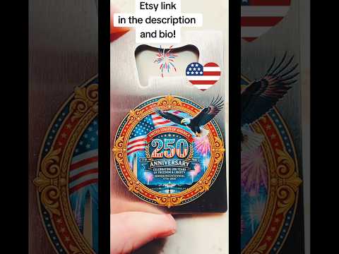 USA 250th Anniversary Bottle Opener Card - Stainless Steel Wallet Size